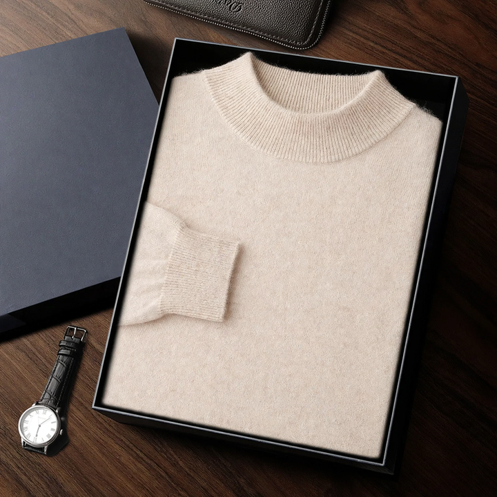 Schlichter Halbkragen-Pullover für Herren