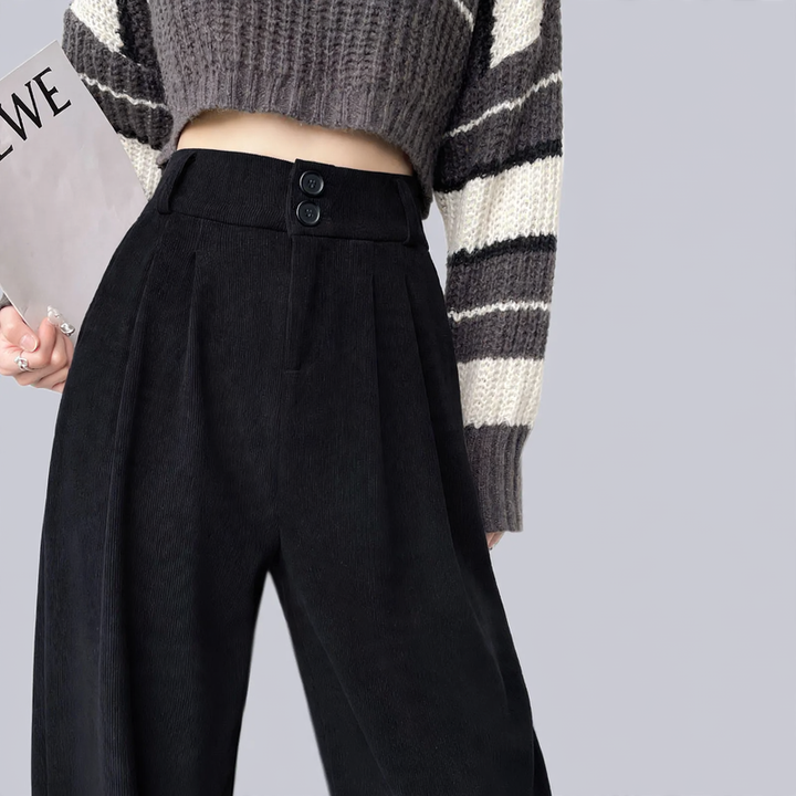 Damen-Cordhose, weit geschnitten, verschiedene Längen