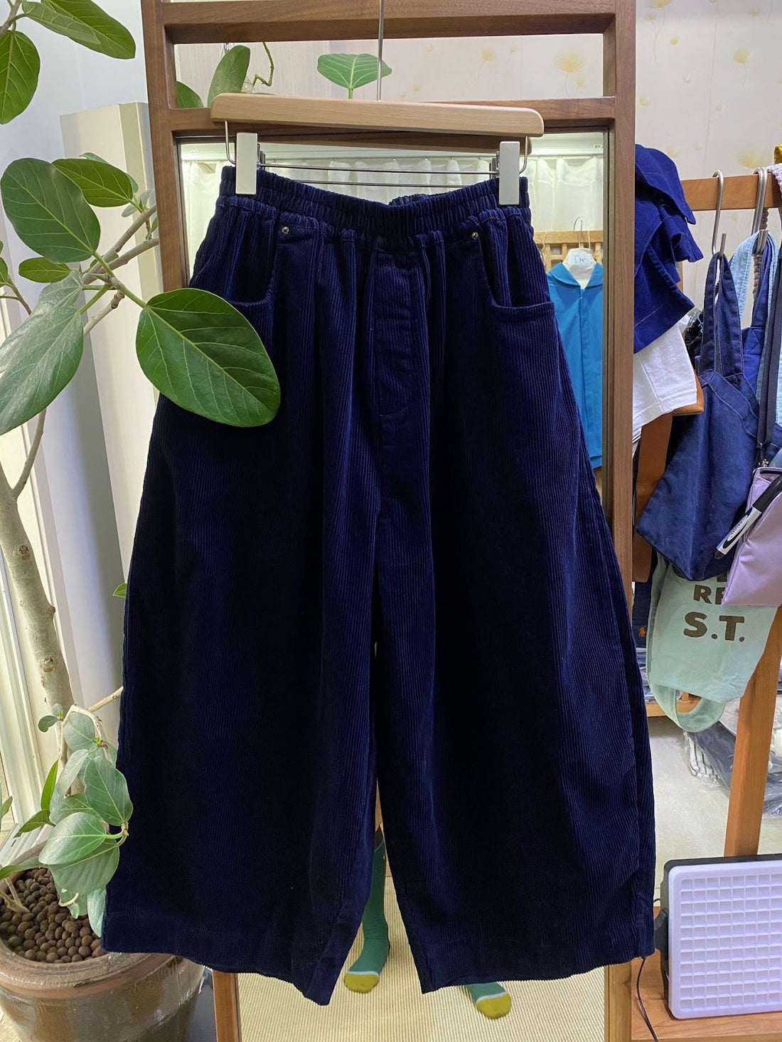 Vintage Kordhose für Damen, lockerer Schnitt, Baumwolle