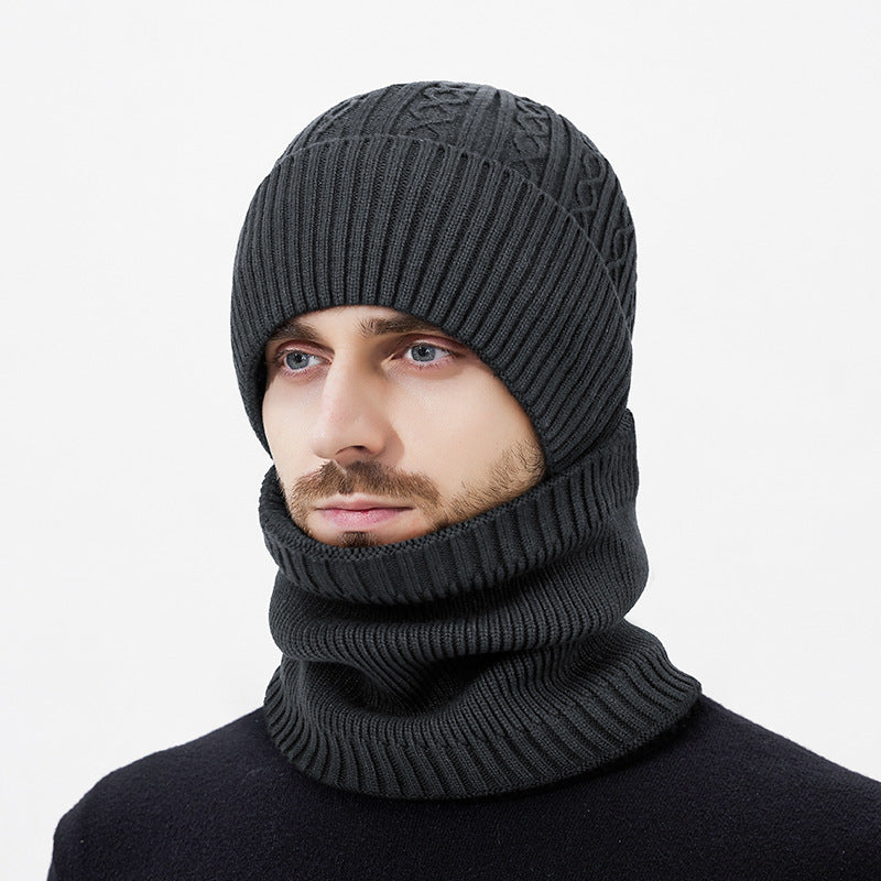 Strickmütze und Halswärmer Set, Einheitsgröße