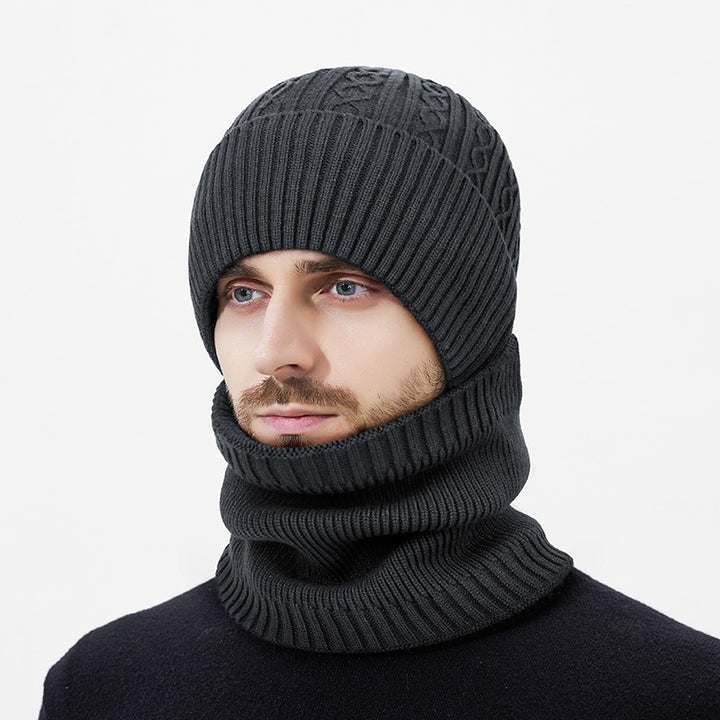 Strickmütze und Halswärmer Set, Einheitsgröße