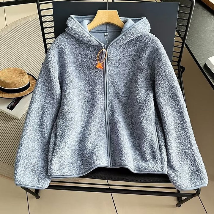Gefütterte Kapuzenjacke aus Teddyfleece