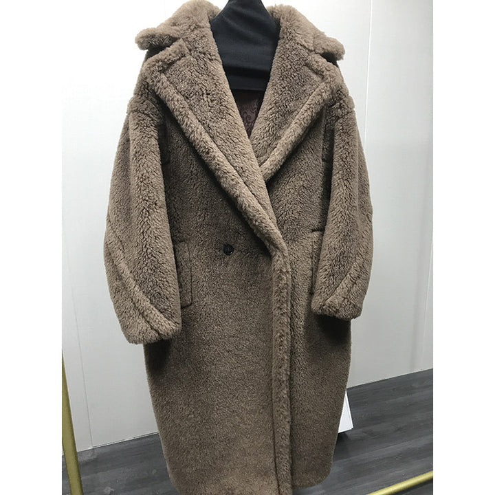 Teddy-Mantel, mittellang, für Damen