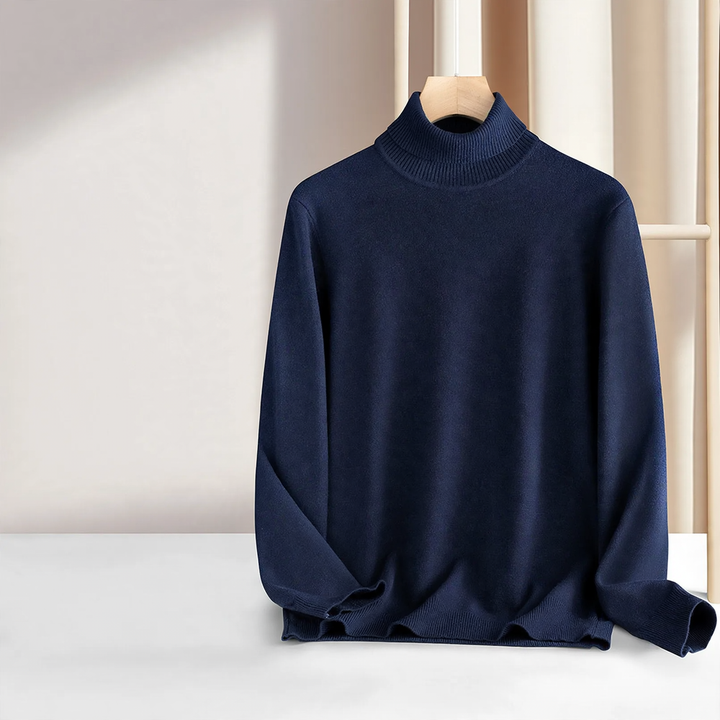 Herren Rollkragenpullover aus Wolle und Modal, warm
