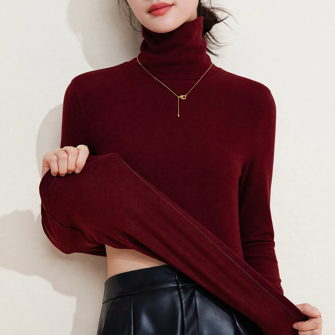 Damen-Rollkragenpullover, wärmend, Strick