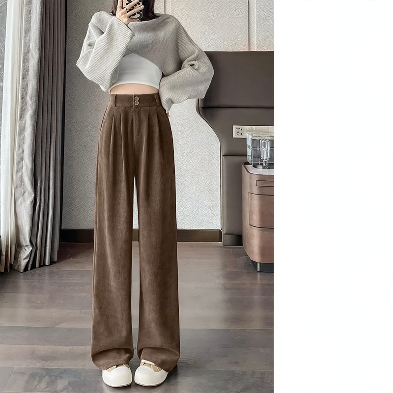 Damen-Cordhose im Business-Stil, gefüttert