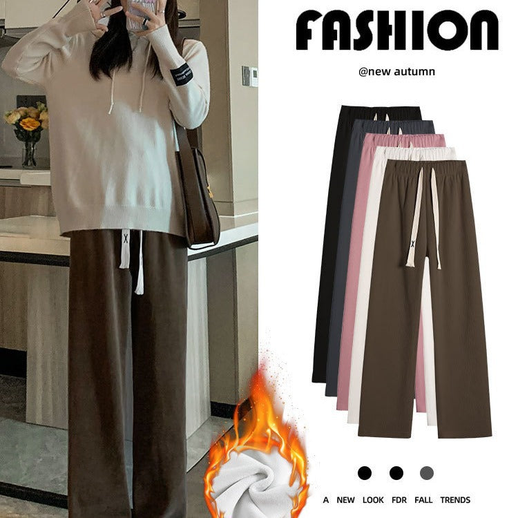 Damen-Cordhose mit hohem Bund, gefüttert