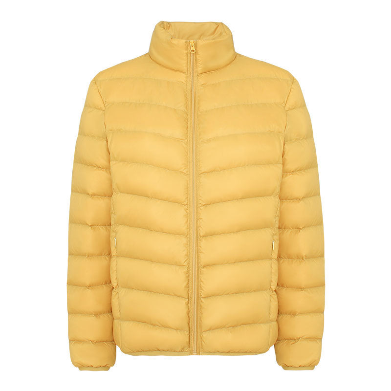 Leichte Damen-Daunenjacke mit Stehkragen