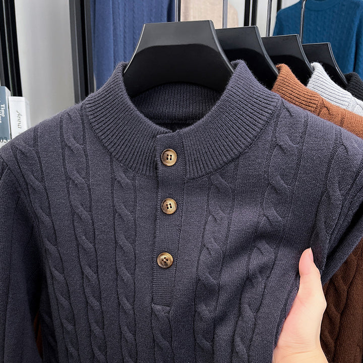 Schwerer Strick-Cardigan mit Strukturmuster