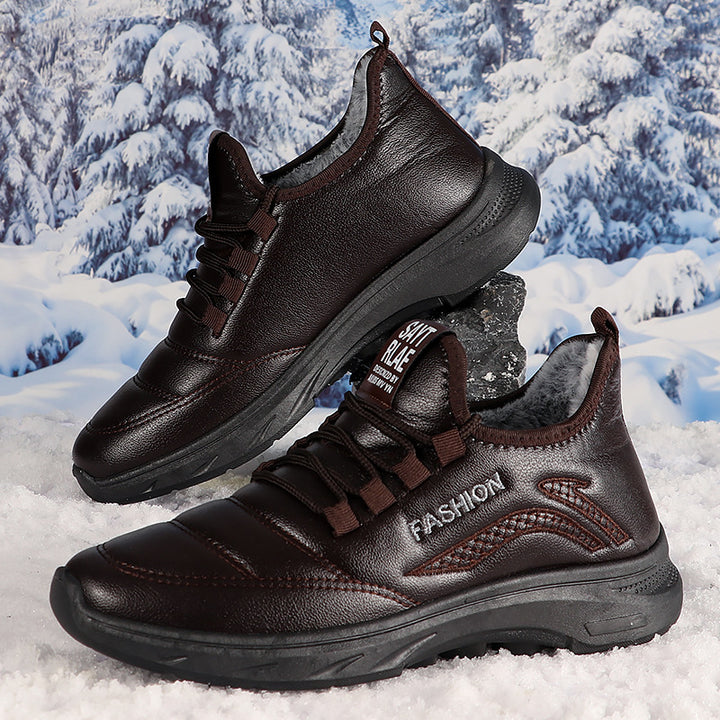Warme Herren-Winterstiefel mit Kunstfellfutter