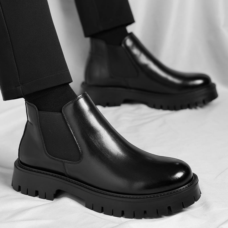 Herren Chelsea-Stiefel, knöchelhoch, rutschfest, Kunstleder