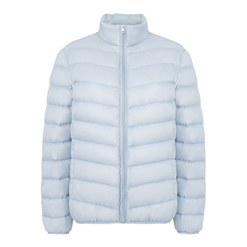 Leichte Damen-Daunenjacke mit Stehkragen