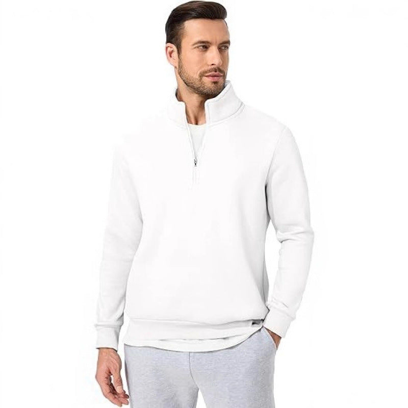Herren Sweatshirt mit Stehkragen und Reißverschluss