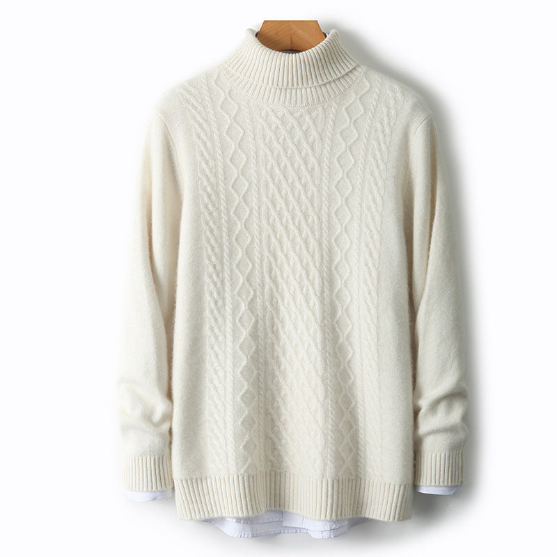 Warmer Rollkragenpullover aus 100% Schurwolle
