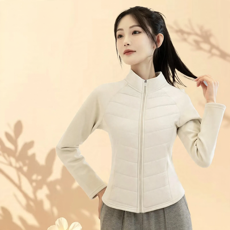 Damen-Steppjacke mit Stehkragen und Graphen-Innenfutter