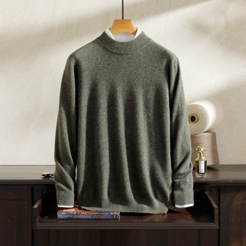 Herren-Kaschmirpullover, 100% Kaschmir, Rundhals oder Stehkragen