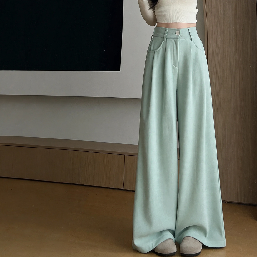Kord-Hosen mit hohem Bund für Damen