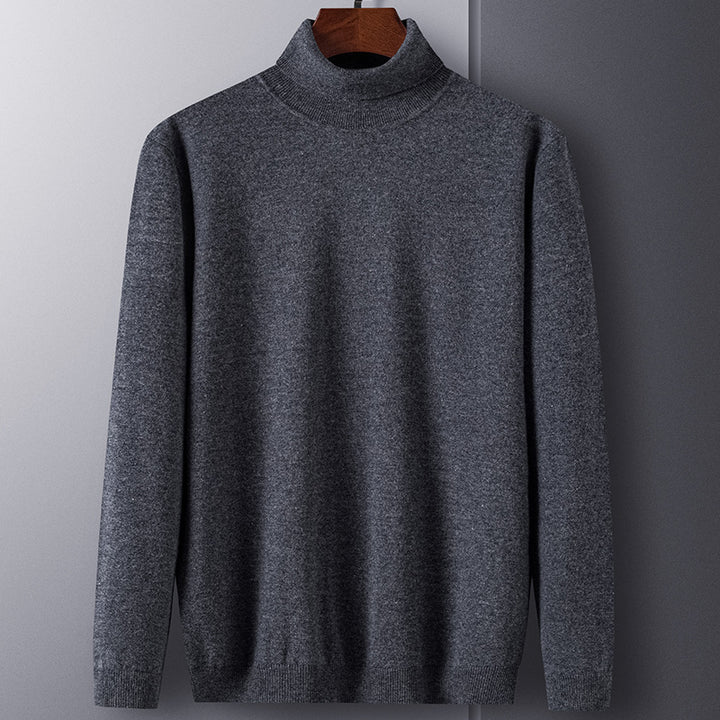 Herren-Kaschmirpullover, Rollkragen, körperbetonter Schnitt