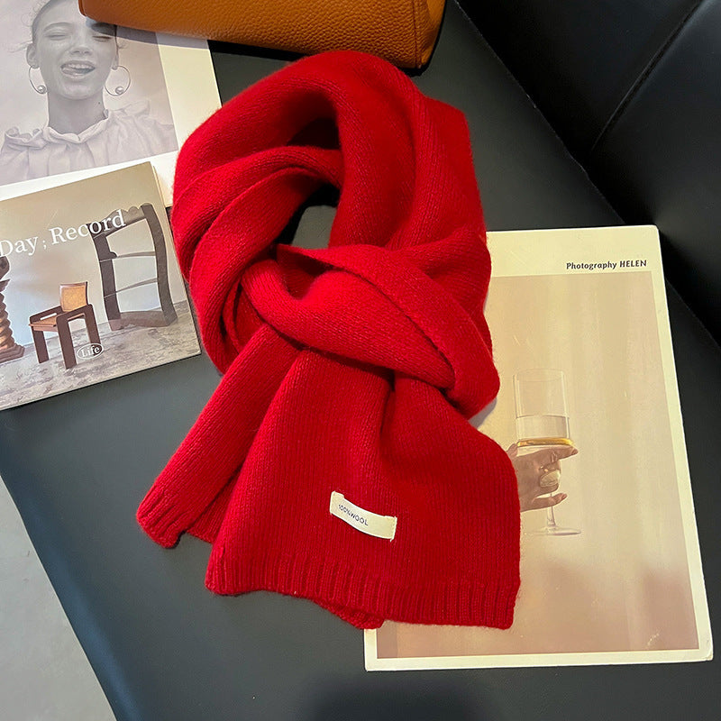 Schmaler Strickschal aus 100% australischer Schafwolle