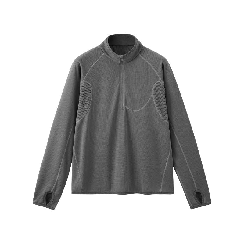 Leichtes Herren-Sweatshirt mit halbem Reißverschluss