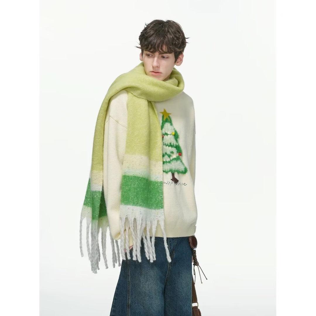Unisex Strickpullover mit Weihnachtsmotiv