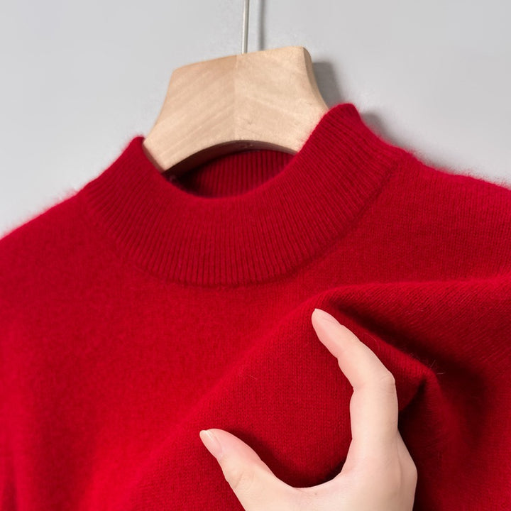 Herren-Strickpullover mit Stehkragen