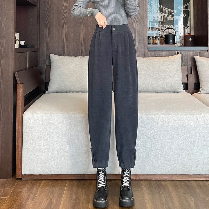 Damen-Freizeithose aus Chenille, gefüttert