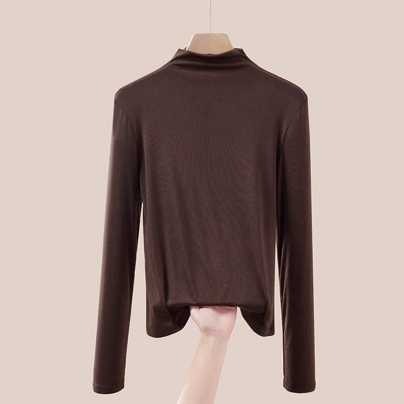 Dünner Damen-Rollkragenpullover, Langarm, Strick