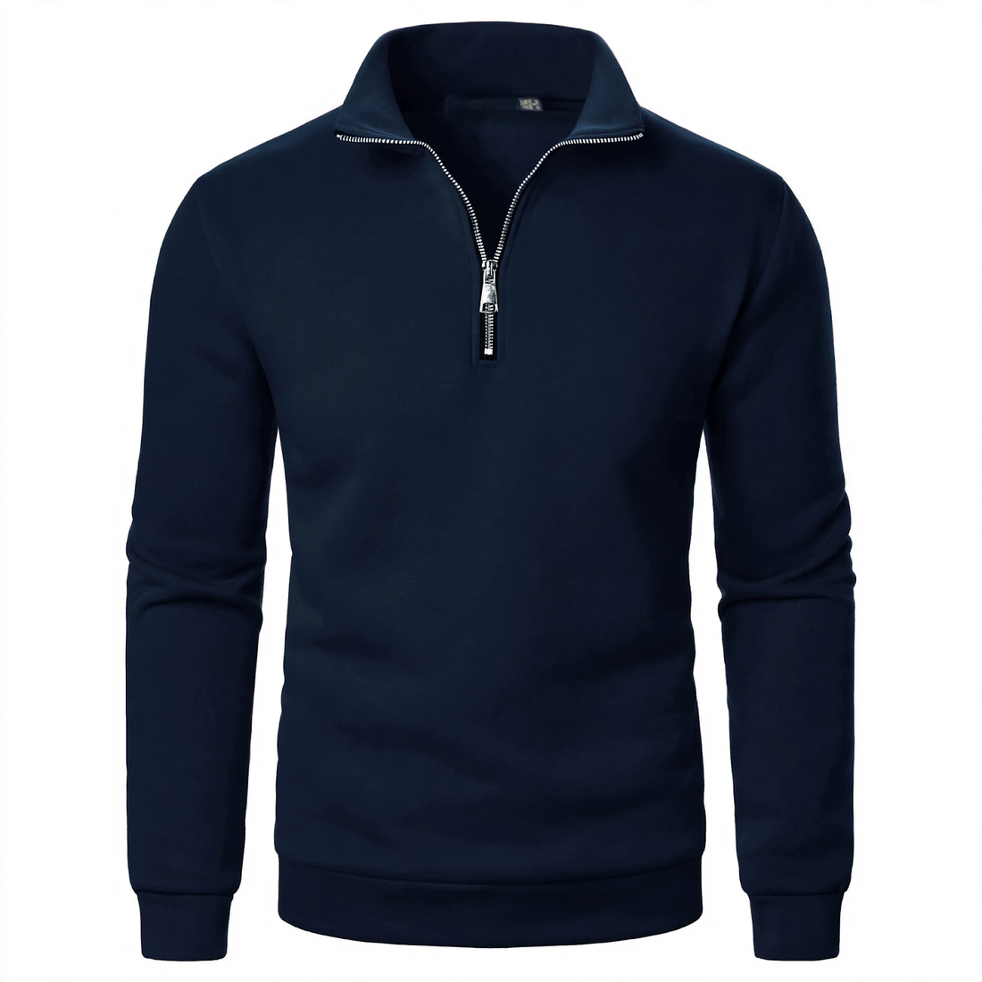Herren-Sweatshirt mit Stehkragen und Reißverschluss