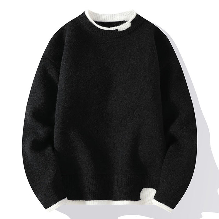 Herren-Strickpullover in Fake-Layer-Optik, modisch und bequem