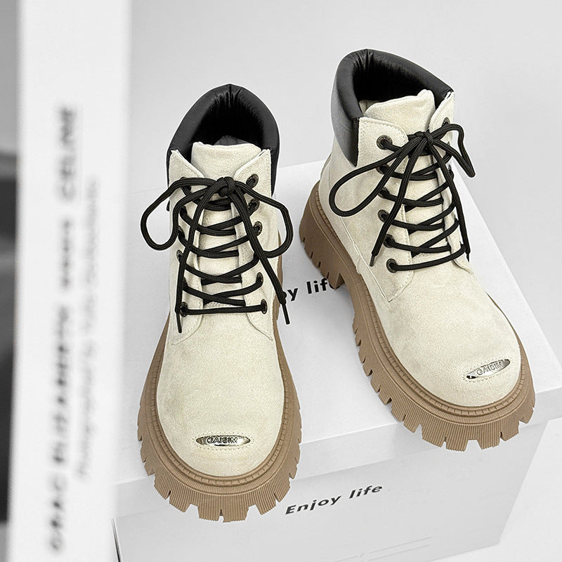 Herren-Stiefel, hohe Form, Wildleder-Optik