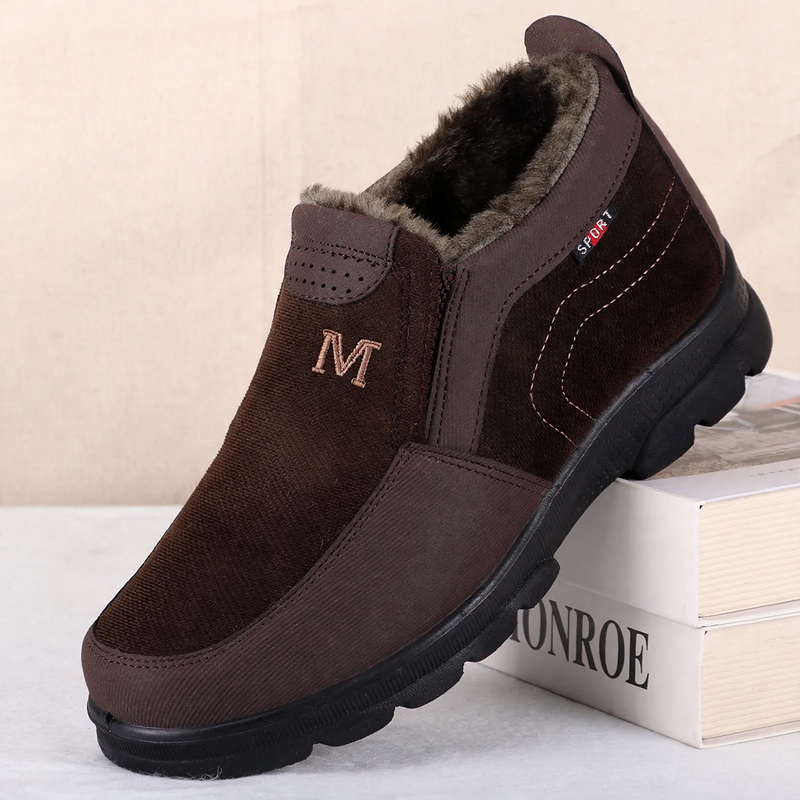 Herren-Winterstiefel, PU-Obermaterial, warm gefüttert