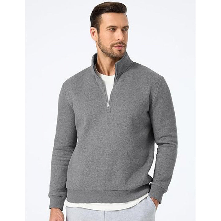 Herren Sweatshirt mit Stehkragen und Reißverschluss