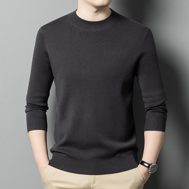 Herren-Wollpullover, Rundhalsausschnitt, maschinenwaschbar