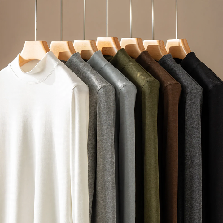 Damen-Strick-Unterziehshirt, Kaschmir-Mischgewebe, verschiedene Kragen