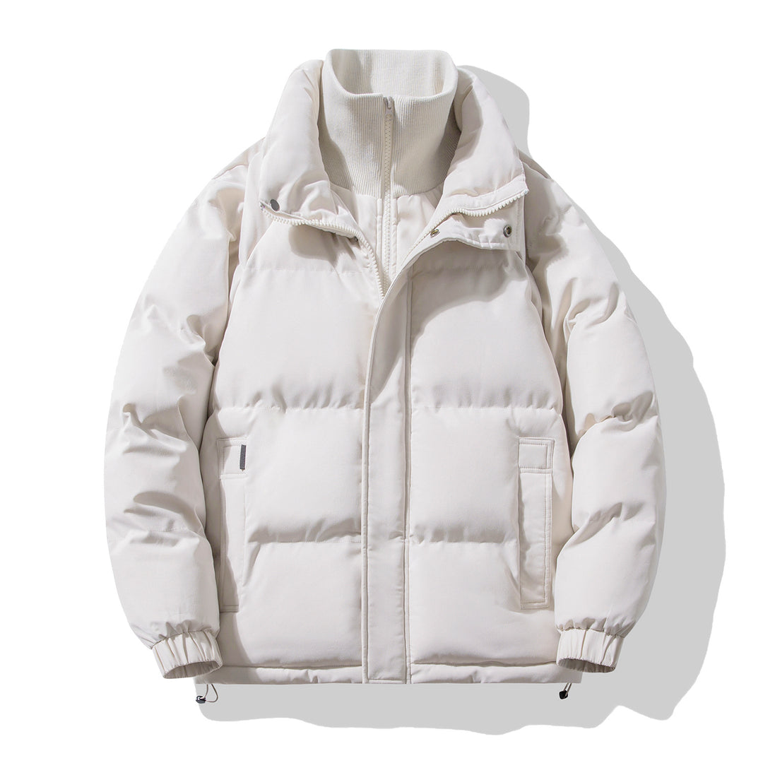 Gefütterte Unisex-Jacke mit Stehkragen