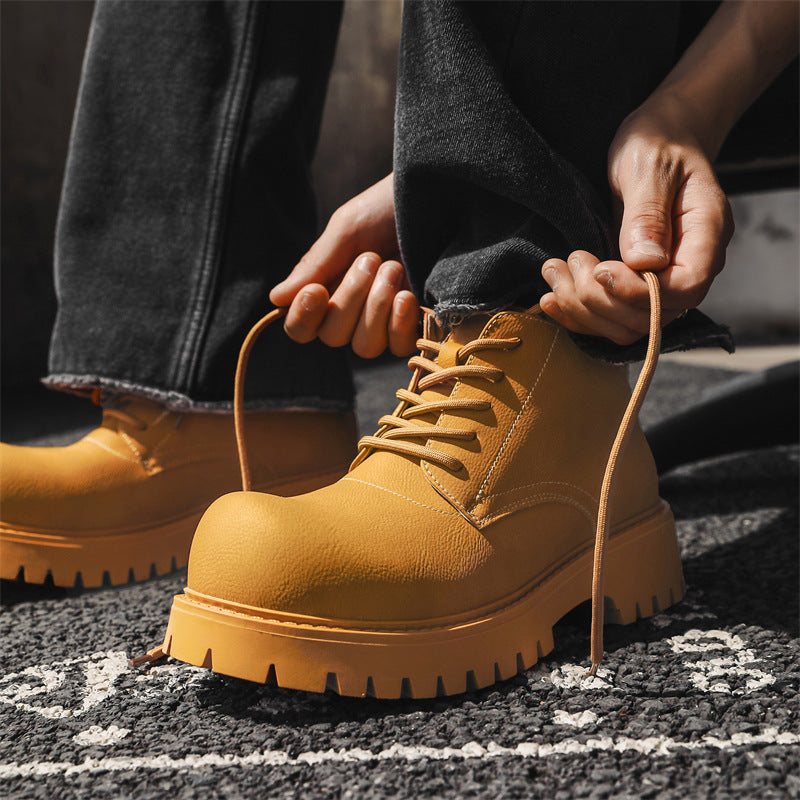 Herren-Arbeitsstiefel mit dicker Sohle