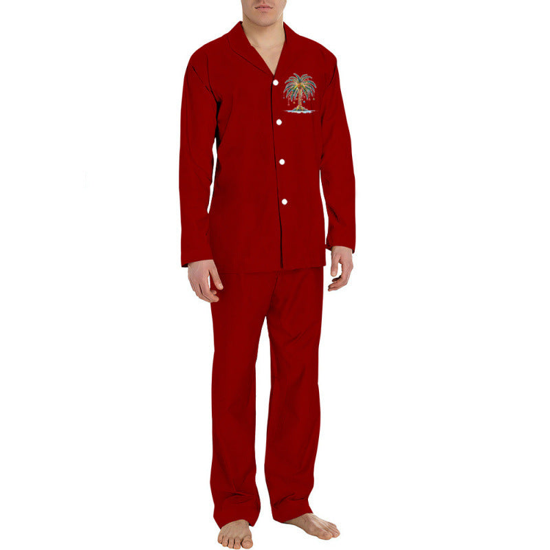 Herren-Pyjama-Set, langärmelig, festlich