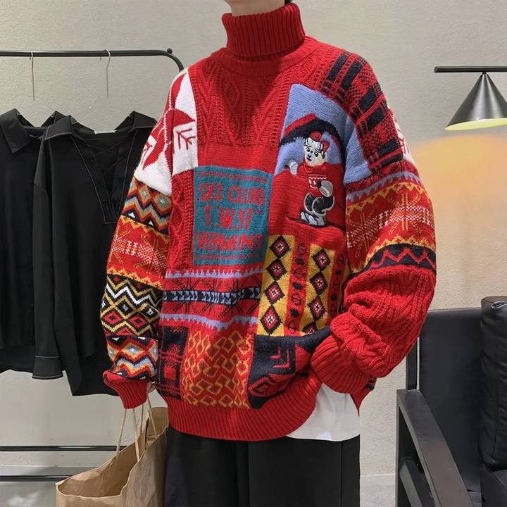 Warmer Strickpullover mit Rollkragen