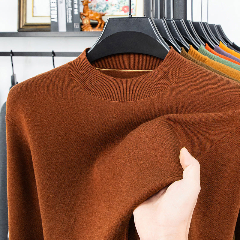 Herren-Wollpullover, Rundhalsausschnitt, maschinenwaschbar