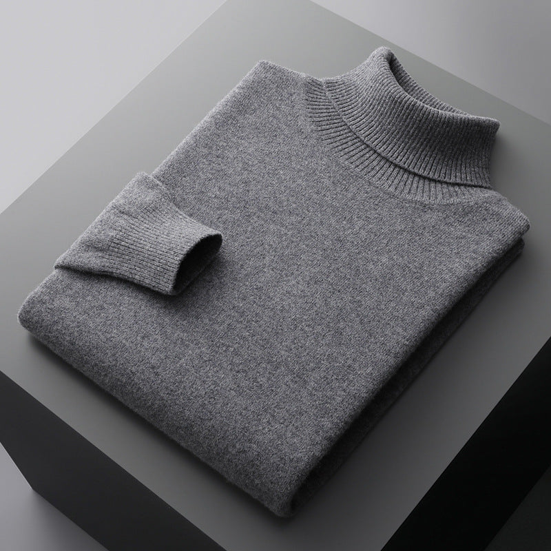 Herren-Wollpullover, Rollkragen, 100% Wolle