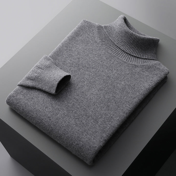 Herren-Wollpullover, Rollkragen, 100% Wolle