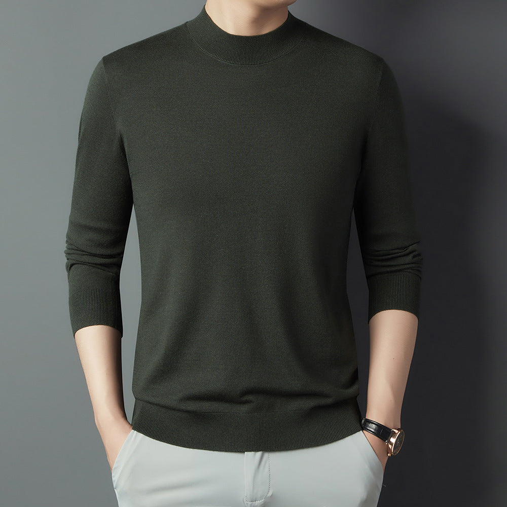 Herren-Wollpullover, Rundhals oder Stehkragen, 100% Wolle