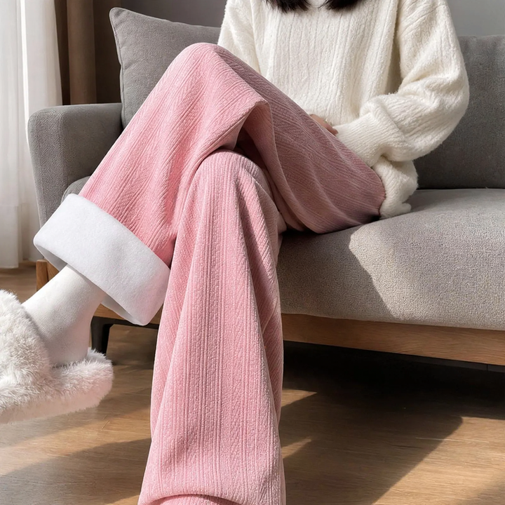 Damen-Cordhose, weit geschnitten