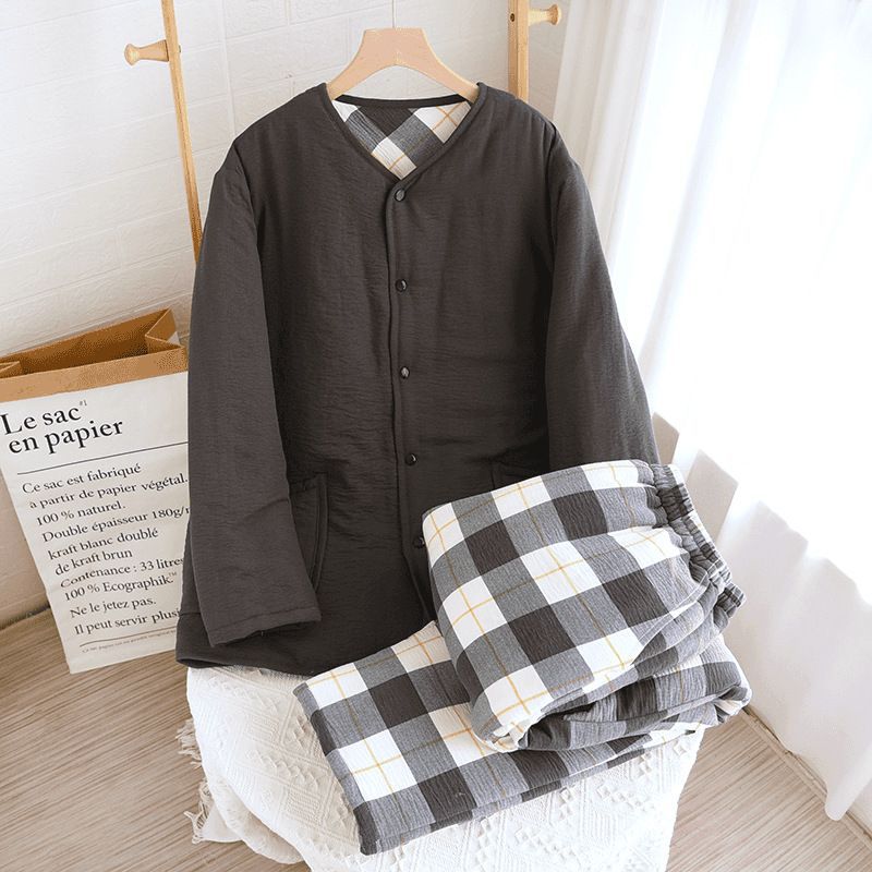 Gefütterter Baumwoll-Hausanzug, japanischer Stil
