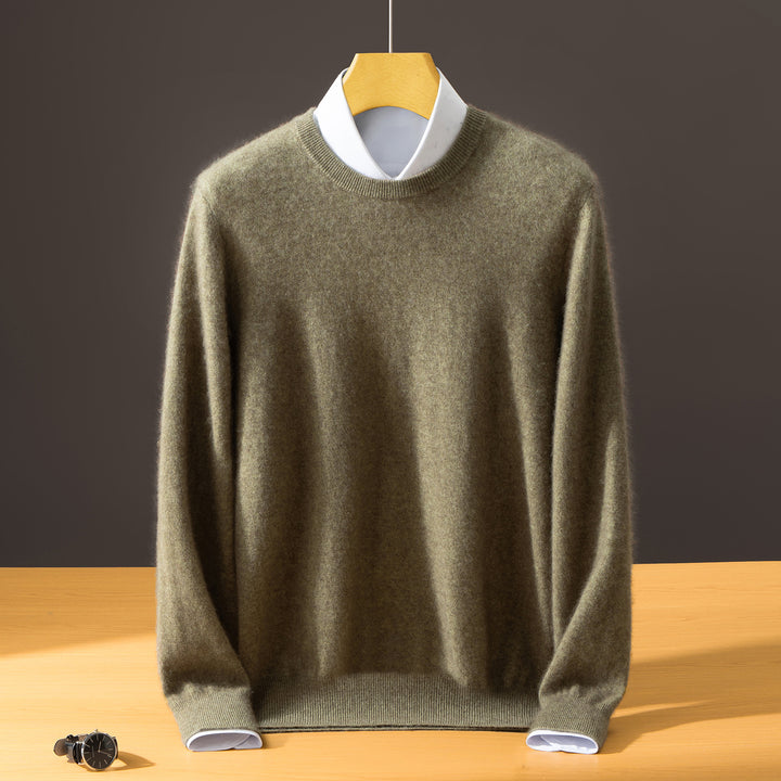 Herren-Kaschmirpullover, Rundhalsausschnitt, Business-Casual