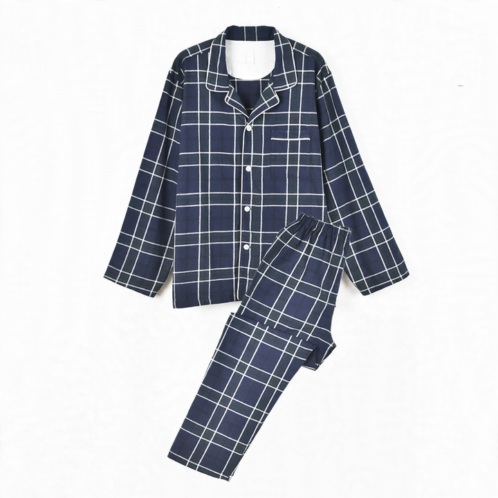 Schlafanzug aus Flanell-Baumwolle für Damen und Herren