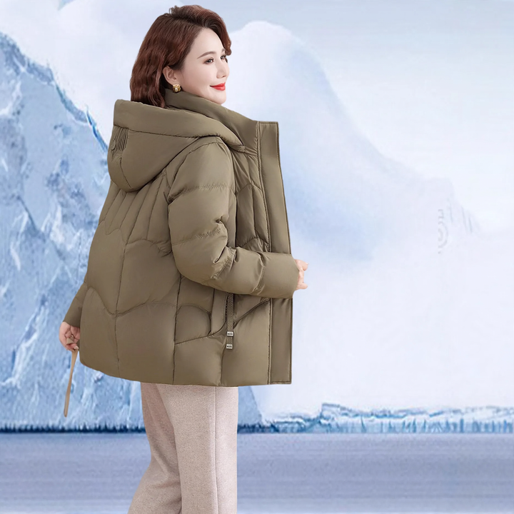 Kurze Damen-Daunenjacke mit Gänsedaunen