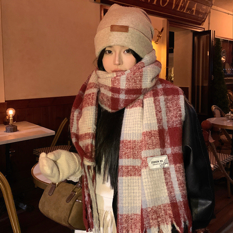 Gestrickter Schal im koreanischen Stil, 200x60 cm