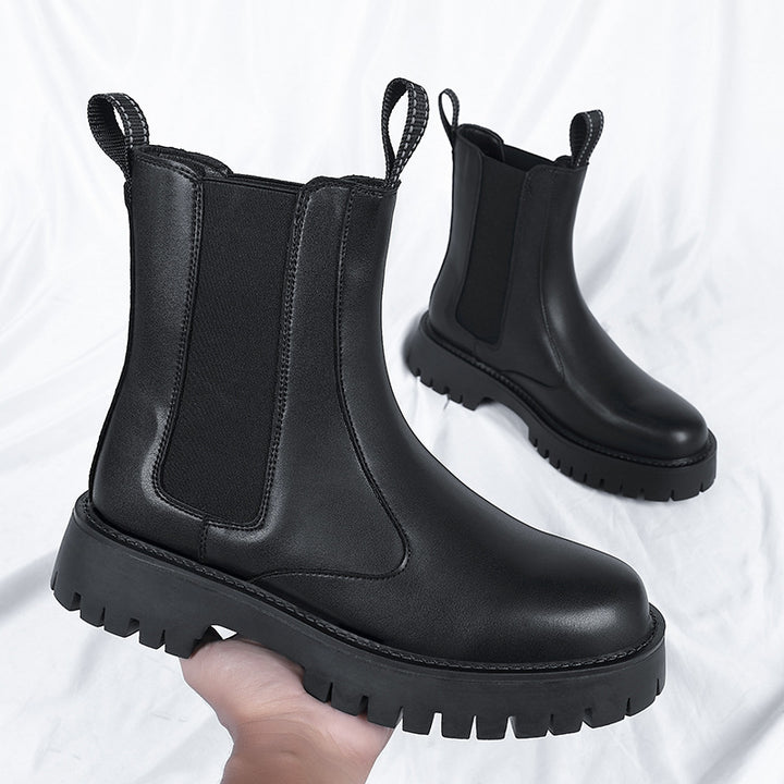 Robuste Chelsea-Stiefel mit Plateausohle